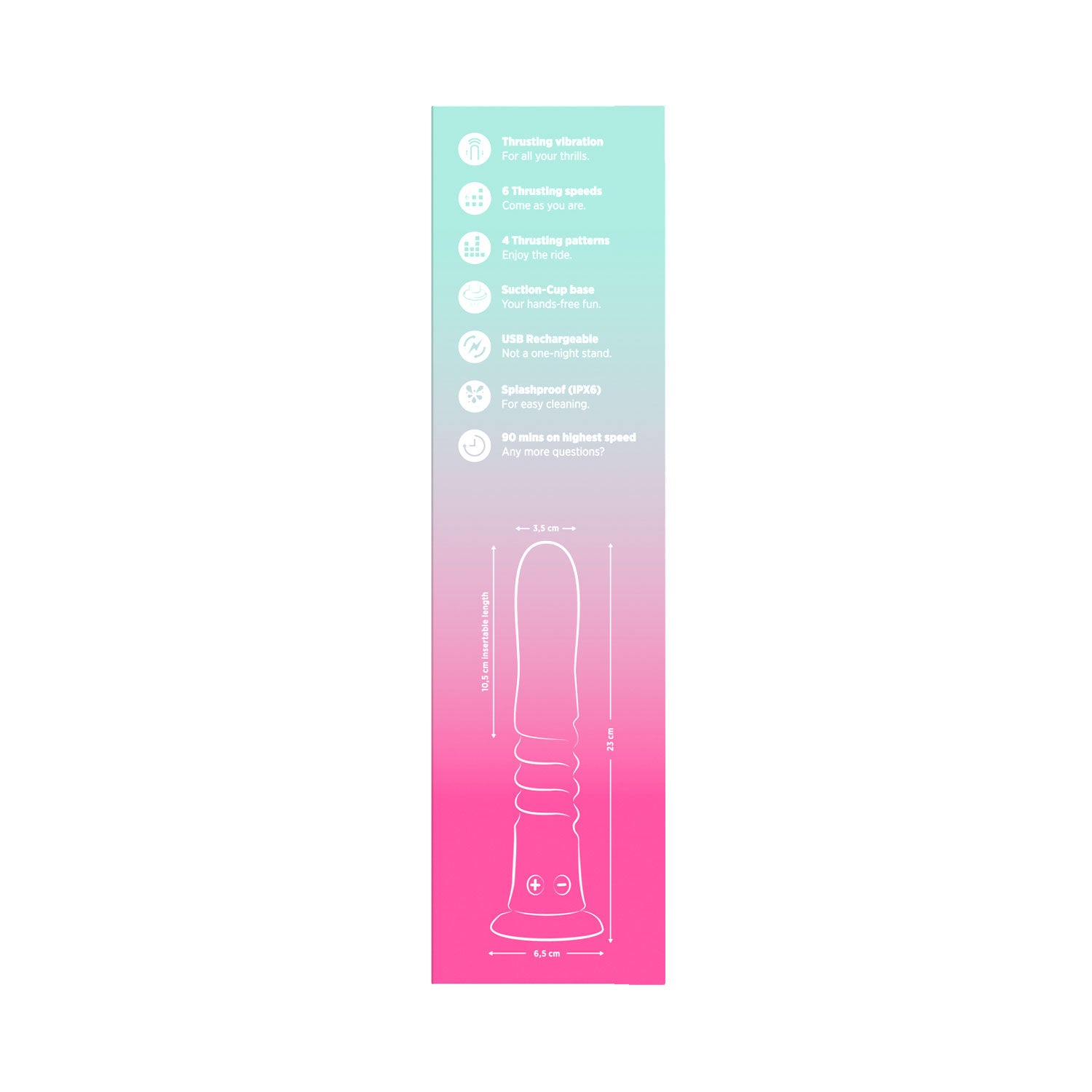 ROMP - Jiggle 9-inch Silicone Thrusting Dildo