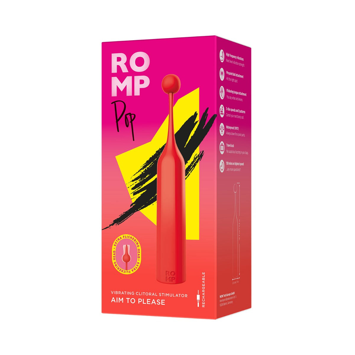 Romp - Pop Aim to Please Silicone Clitoral Stimulator and Pinpoint Vibrator