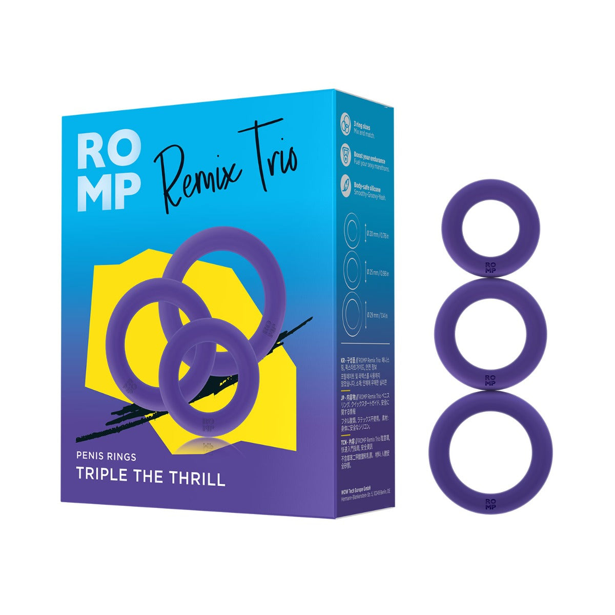 ROMP - Remix Trio 3-piece Silicone Cock Ring