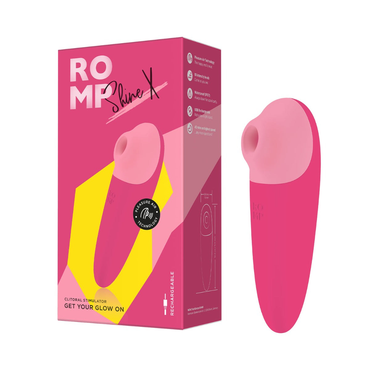 ROMP - Shine X Rechargeable Clitoral Stimulator Get Your Glow On