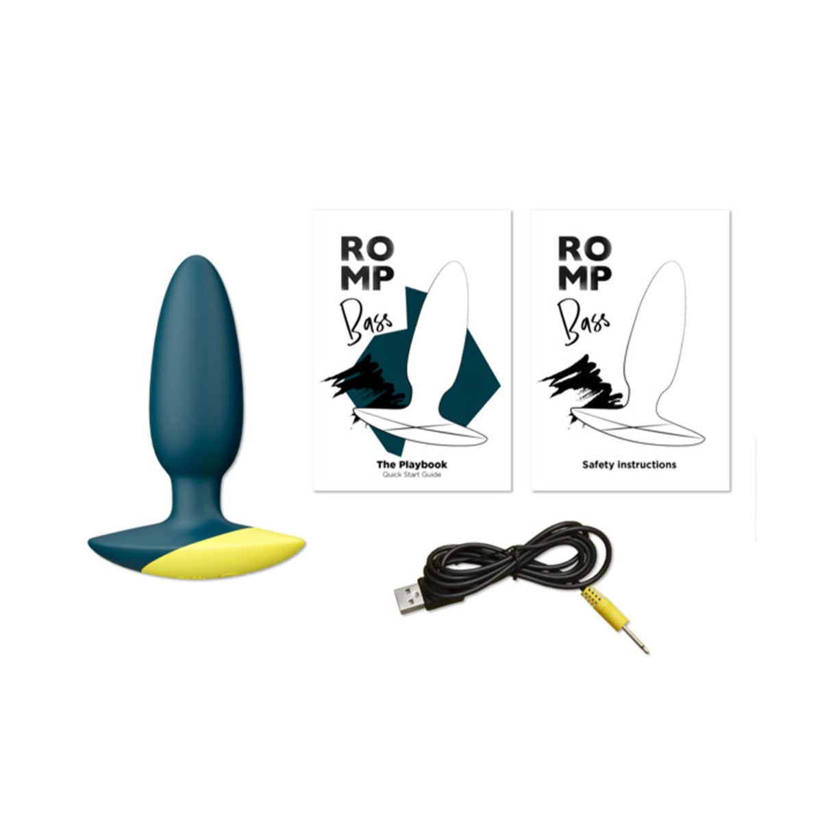 Romp - Bass Rechargeable Vibrating Anal Plug (Blue)