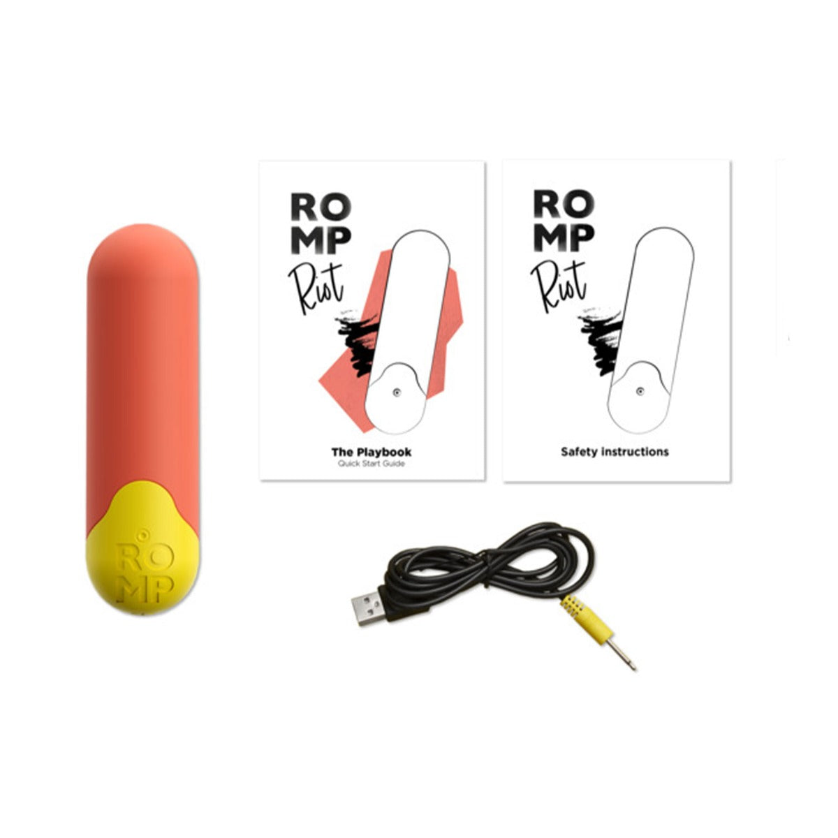 Romp - Riot Rechargeable Clitoral Stimulation Bullet Vibrator (Yellow)