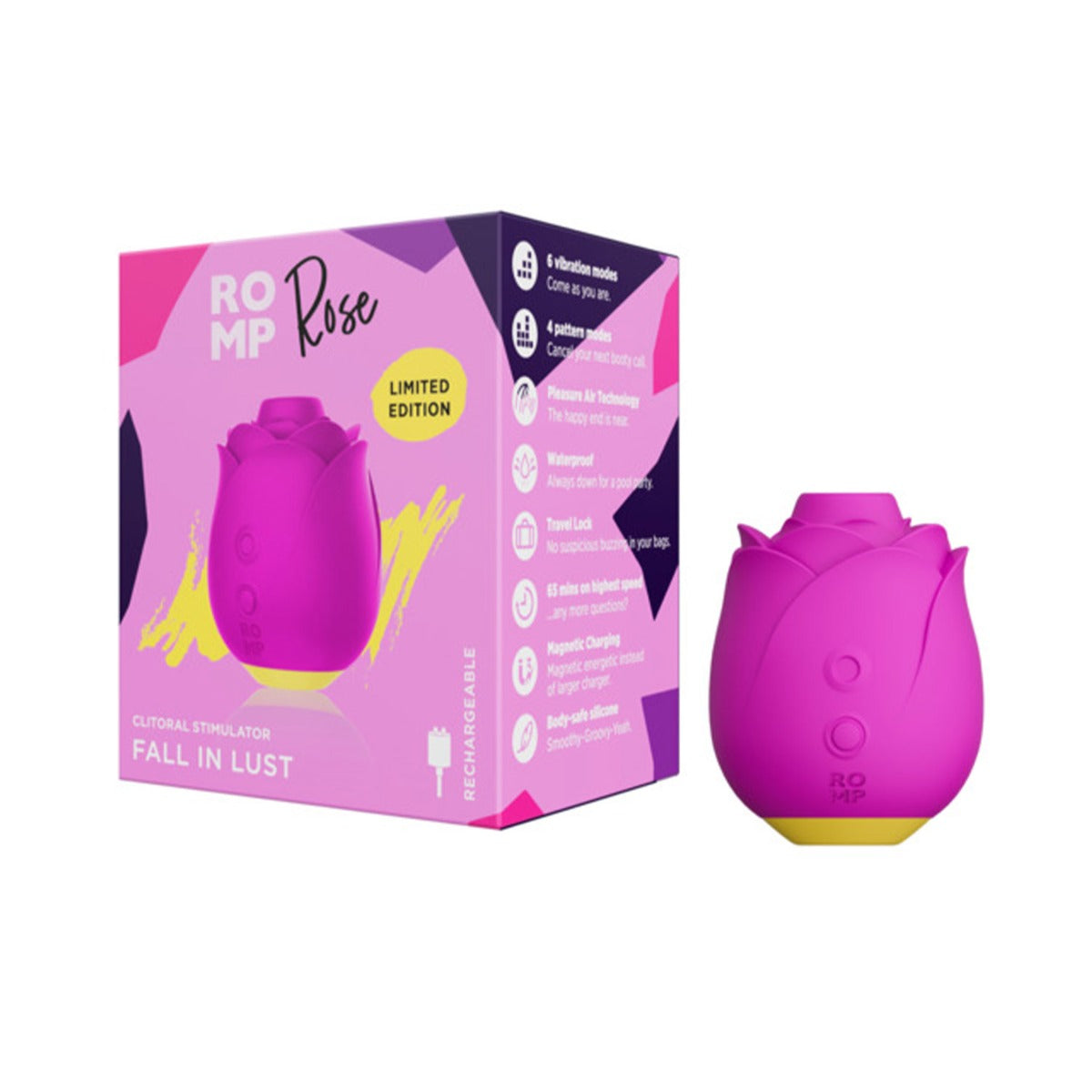 Romp - Rose Rechargeable Clitoral Stimulator Fall in Lust (Violet)