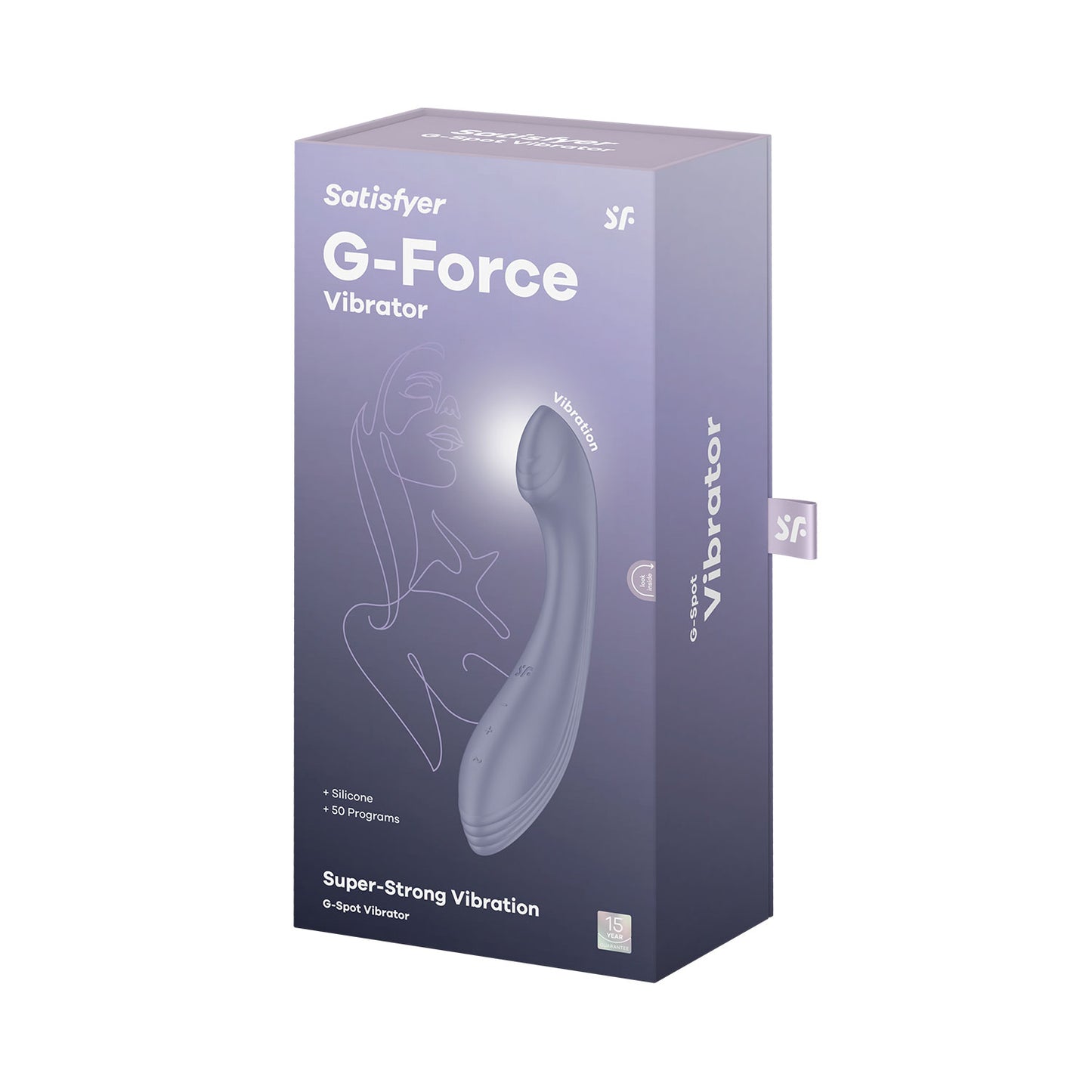 Satisfyer - G-Force Vibrator G-spot Silikon Boleh Cas Ungu