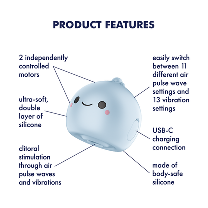 Satisfyer - Mochi Air Pulse Vibrator Frost Blue
