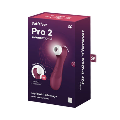 Satisfyer - Pro 2 Generation 3 Double Air Pulse Clitoral Vibrator Red