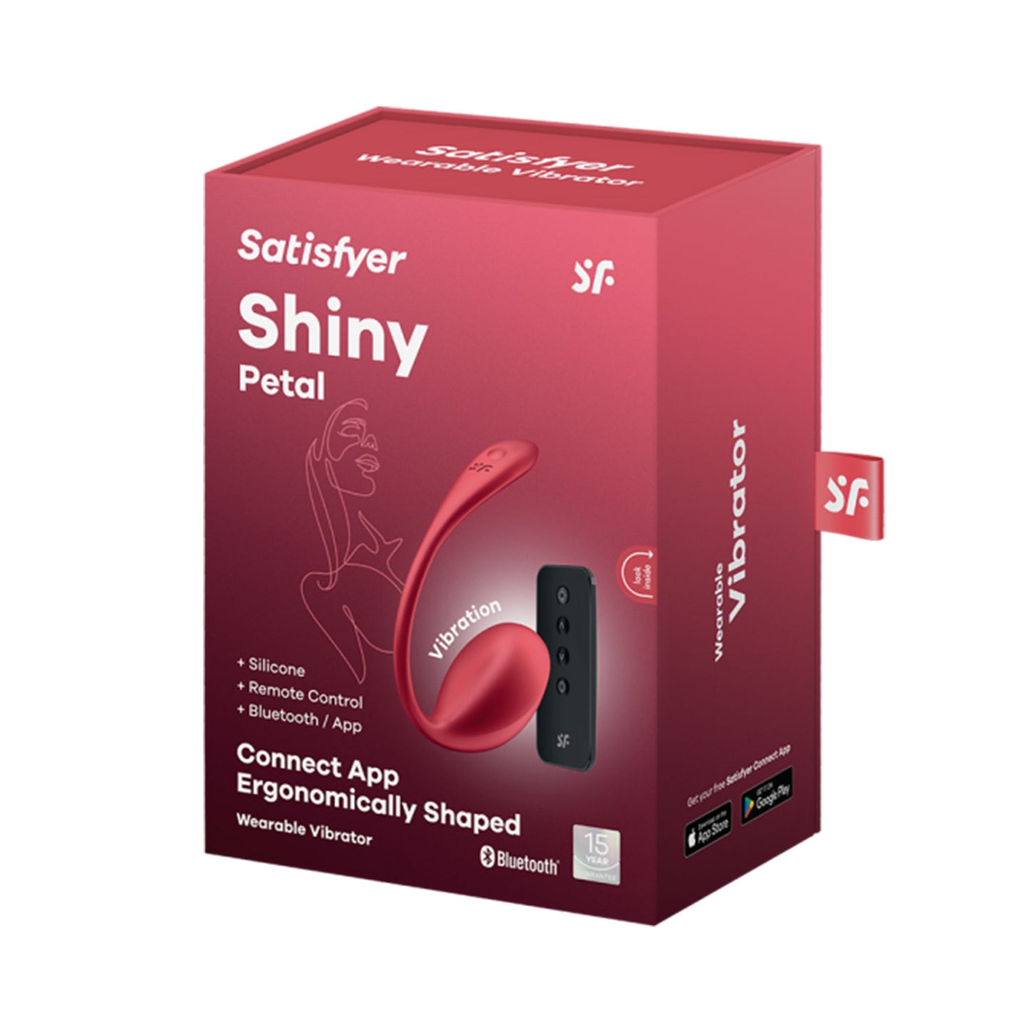 Satisfyer - Shiny Petal App-Controlled Wearable Vibrator Red