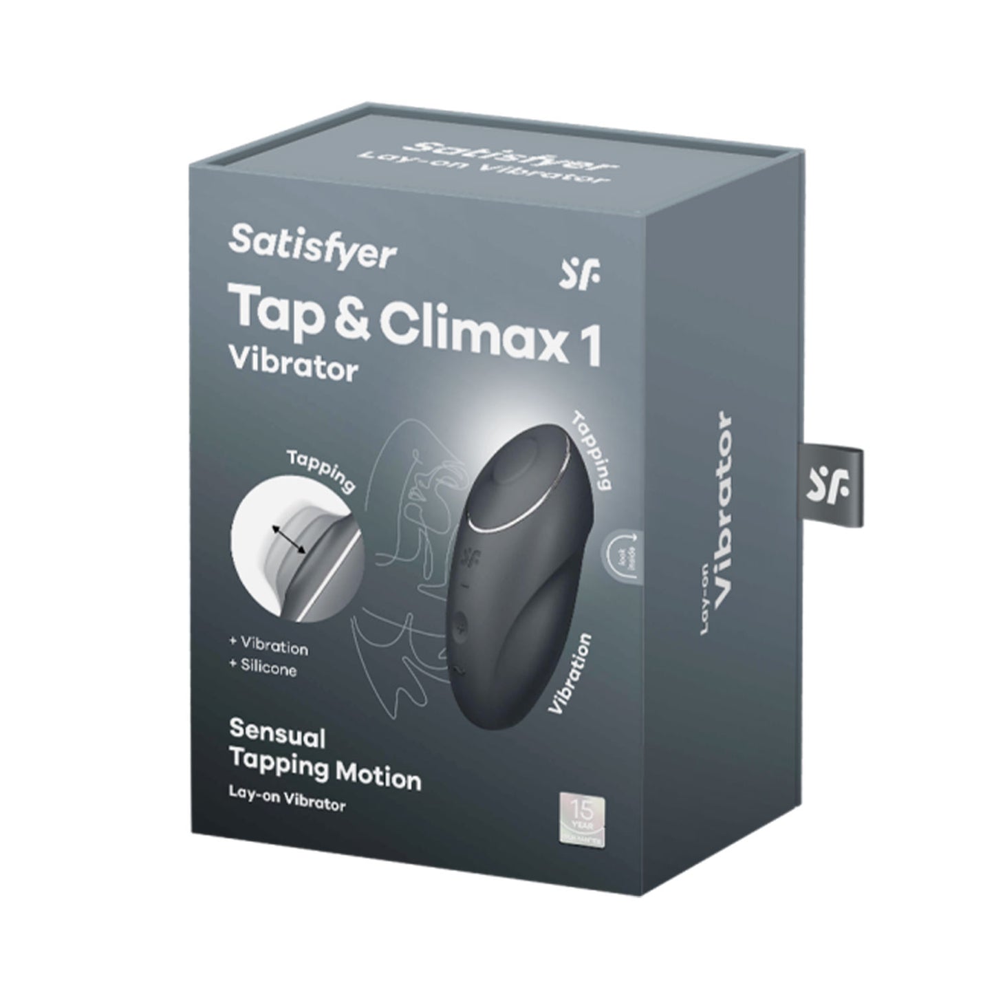 Satisfyer - Tap and Climax 1 Lay-on Vibrator Grey