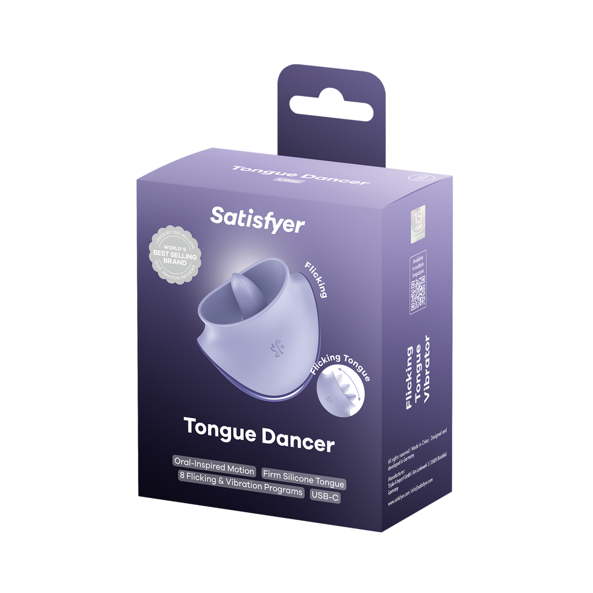 Satisfyer - Tongue Dancer Flicking Clitoral Stimulator Purple