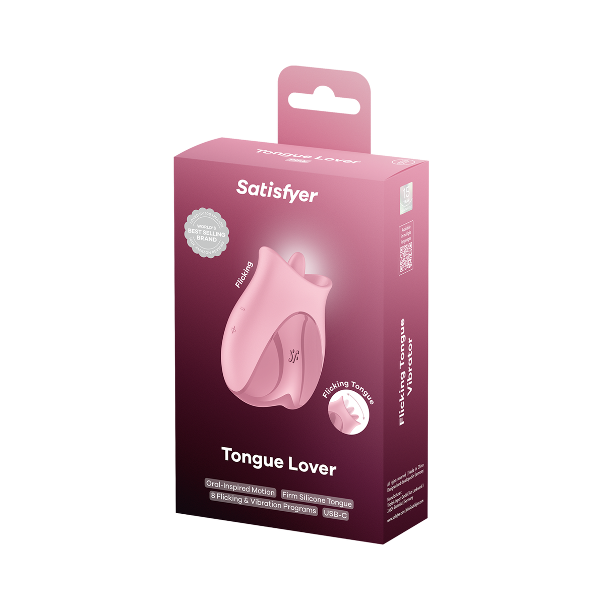 Satisfyer - Tongue Lover Flicking Clitoral Stimulator Pink