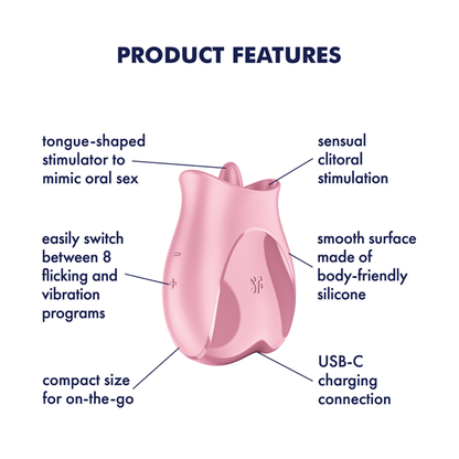 Satisfyer - Tongue Lover Flicking Clitoral Stimulator Pink