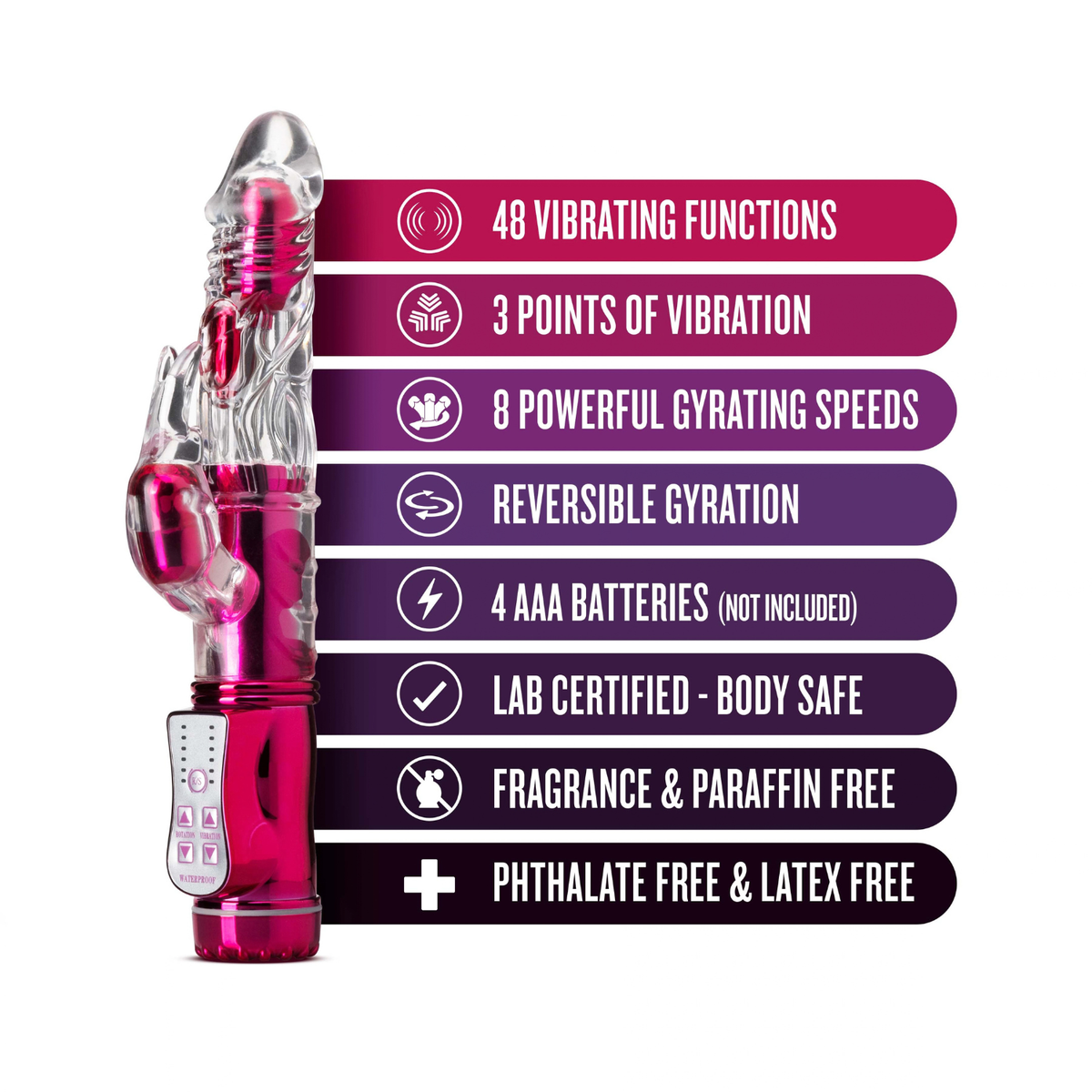Sexy Things Frisky Rabbit 9-in Vibrator Pink