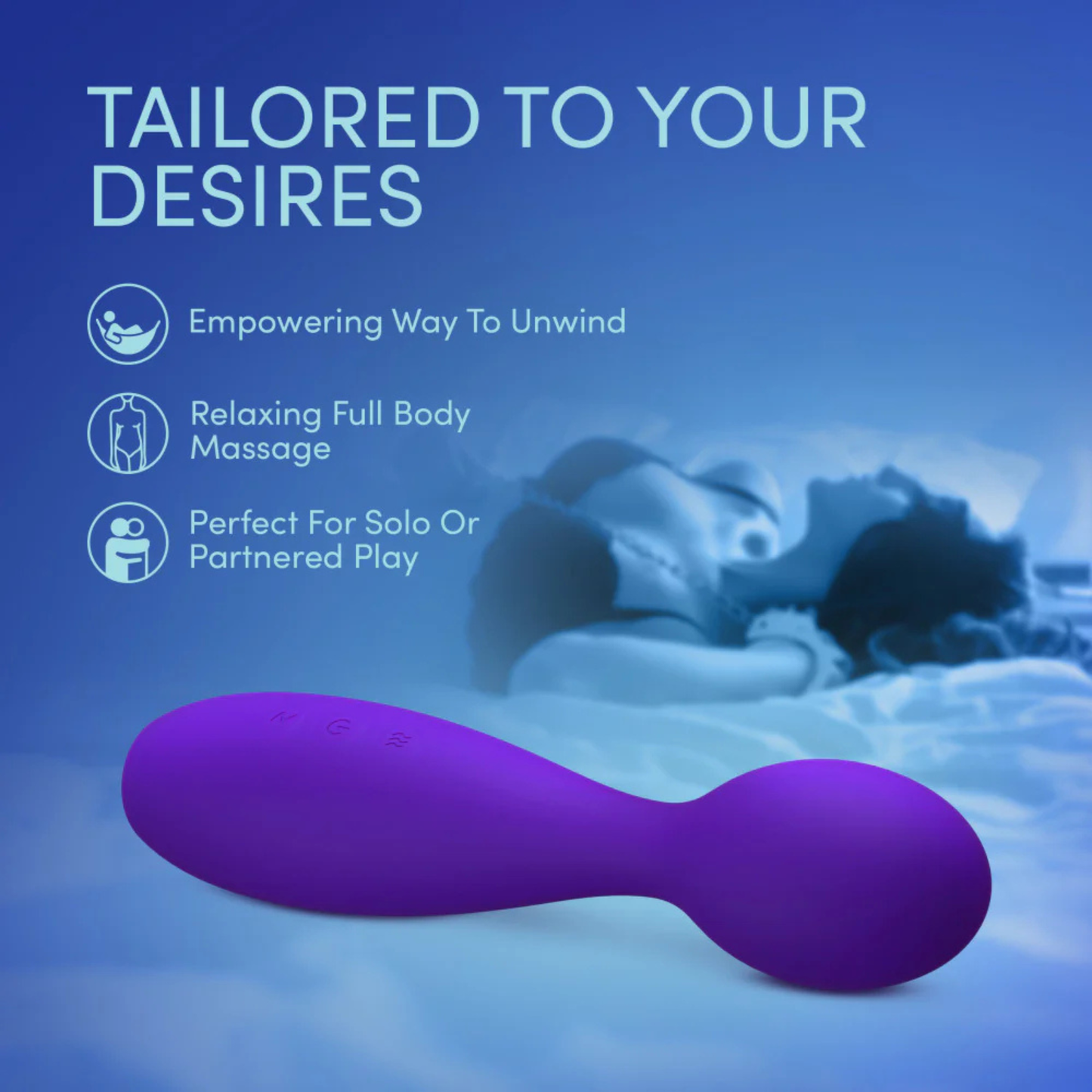 Sexy Things - Velvet High Dual Stimulation Vibrating Wand Purple (Pre-Order)