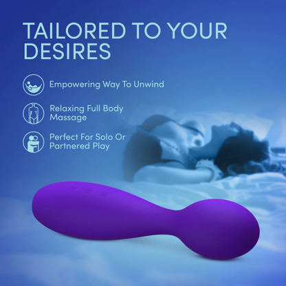 Sexy Things - Velvet High Dual Stimulation Vibrating Wand Purple (Pre-Order)