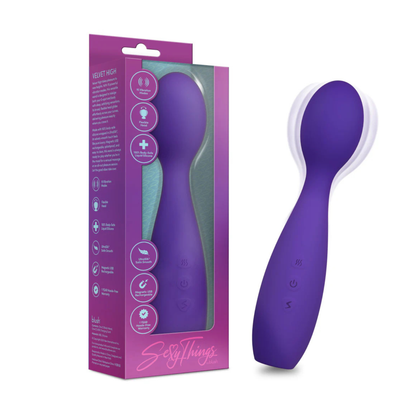 Sexy Things - Velvet High Dual Stimulation Vibrating Wand Purple (Pre-Order)