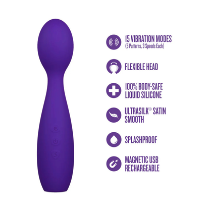 Sexy Things - Velvet High Dual Stimulation Vibrating Wand Purple (Pre-Order)