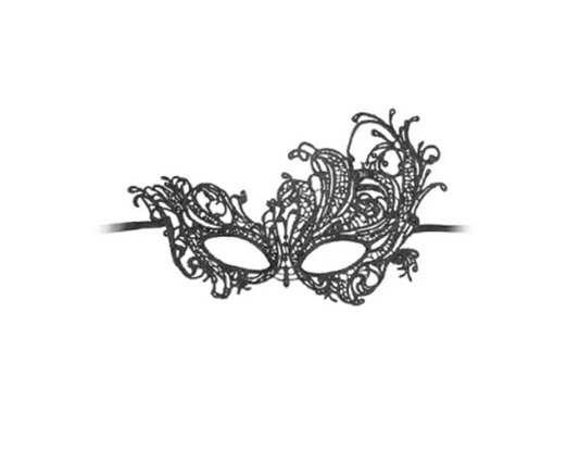 Ouch Black and White - Lace Eye Mask Royal Black