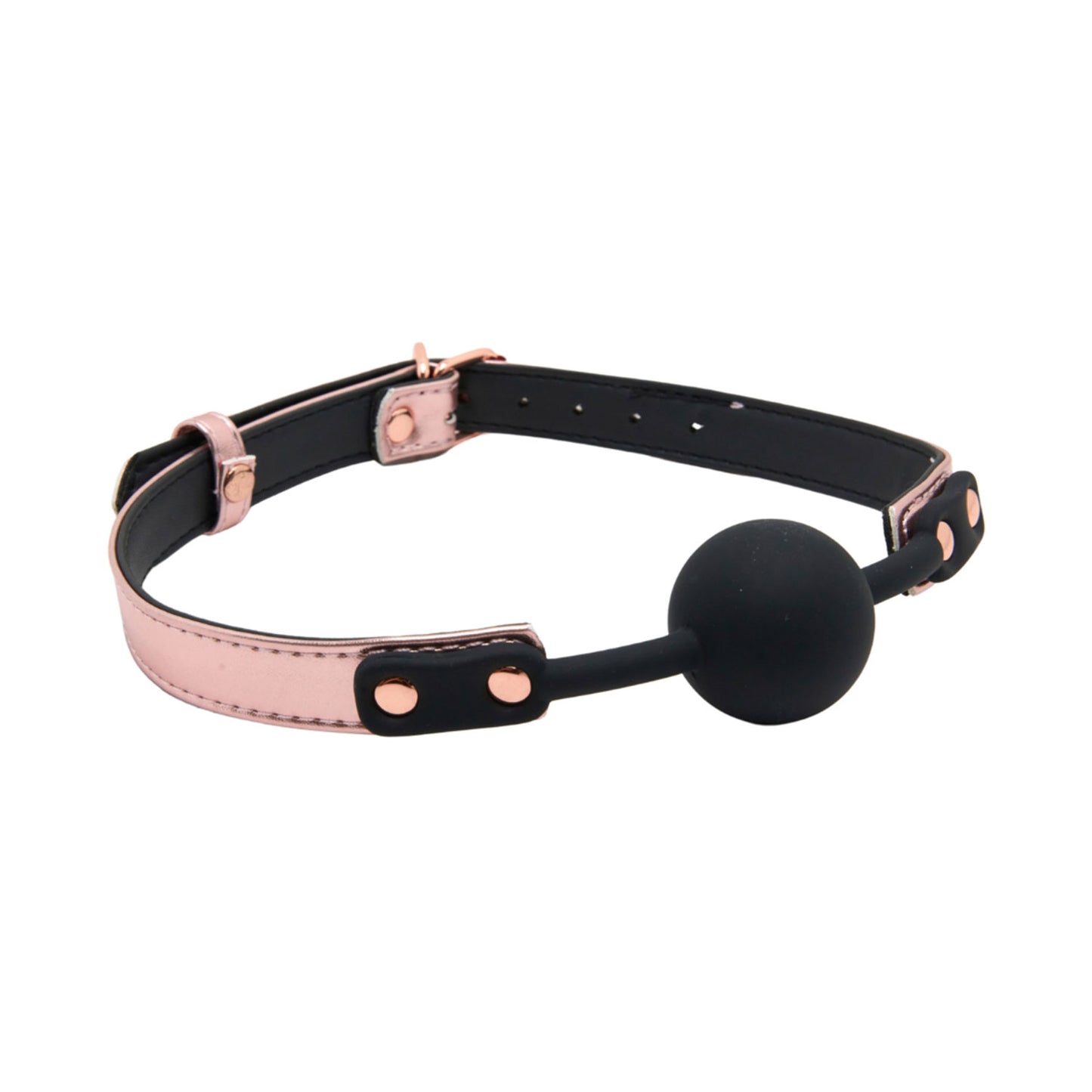 SM Club - Silicone Ball Gag Rose Gold