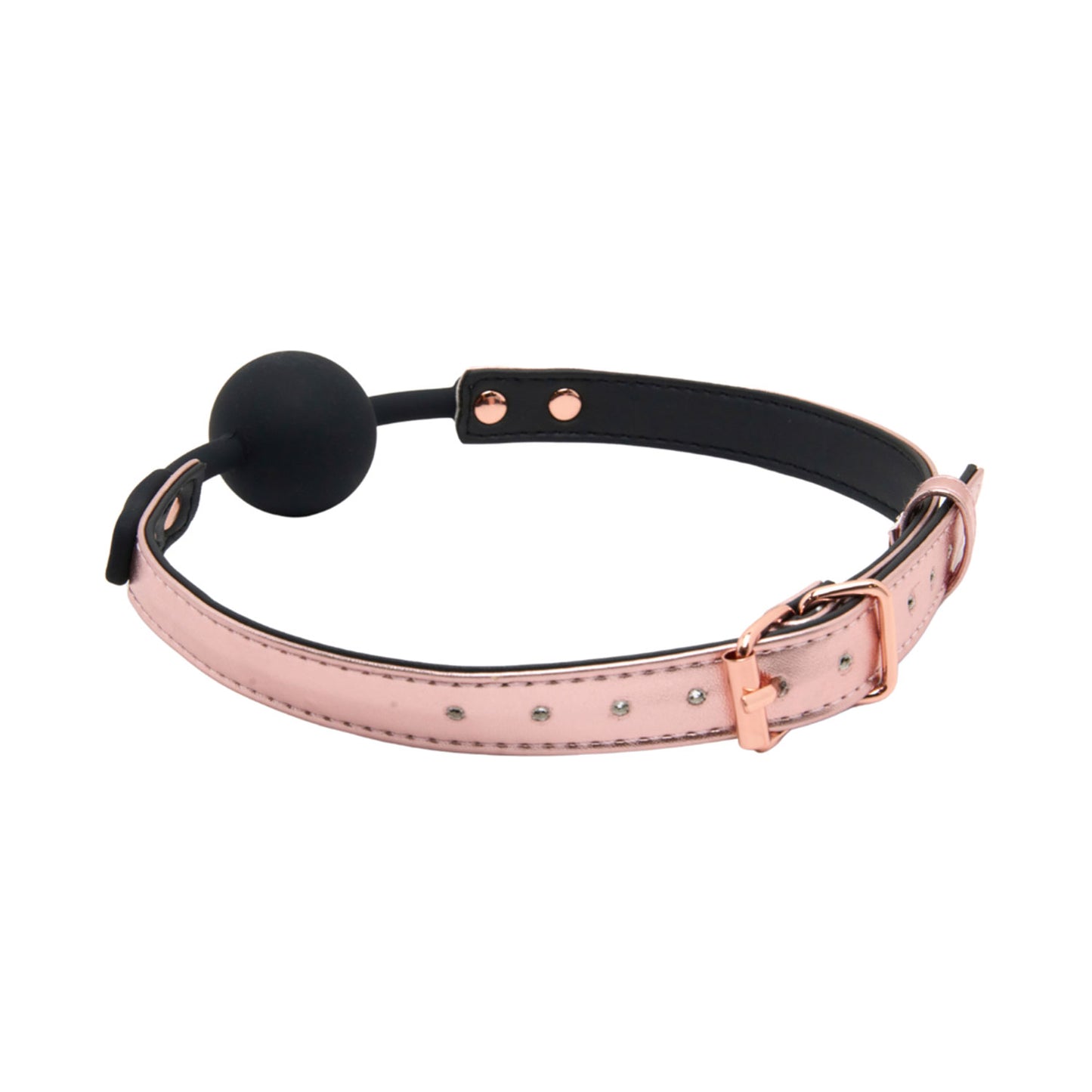 SM Club - Silicone Ball Gag Rose Gold