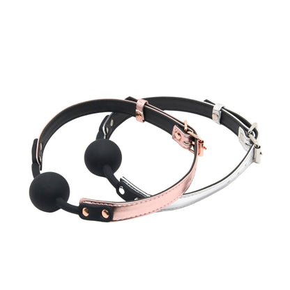 SM Club - Silicone Ball Gag Rose Gold