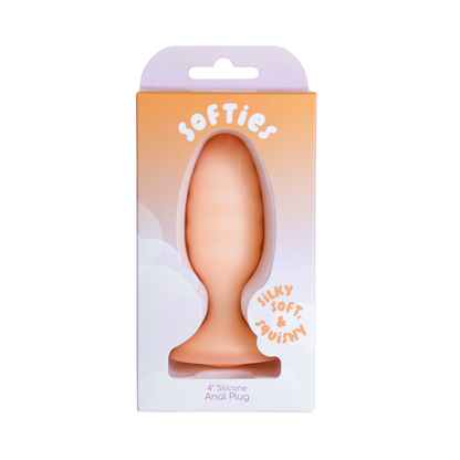 Softies - 4-in Silicone Anal Plug Orange