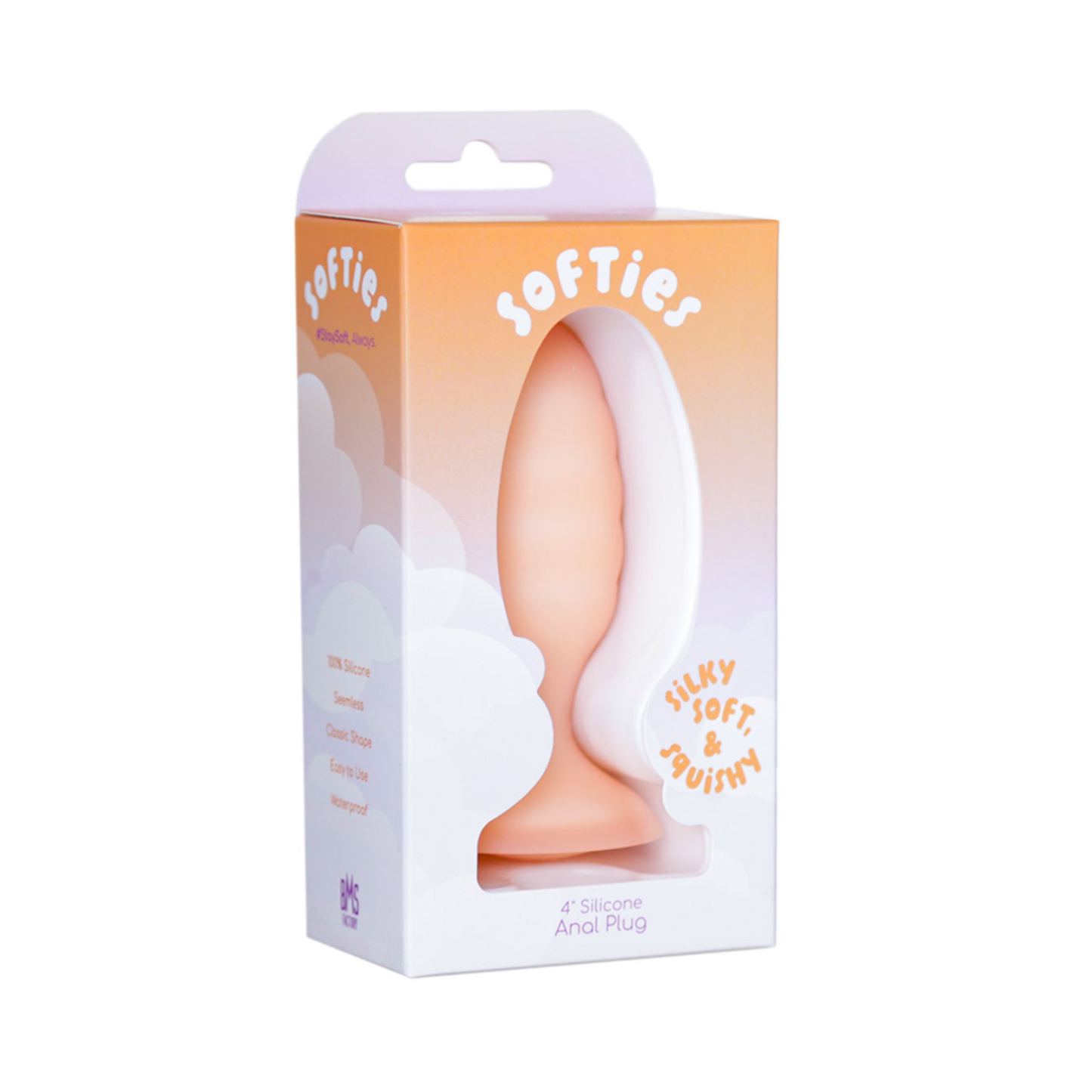 Softies - 4-in Silicone Anal Plug Orange