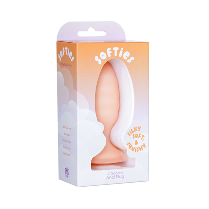 Softies - 4-in Silicone Anal Plug Orange