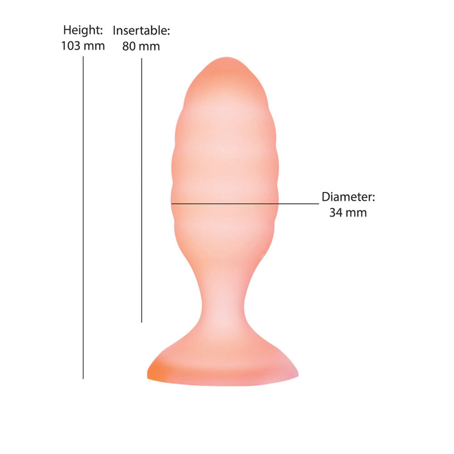 Softies - 4-in Silicone Anal Plug Orange