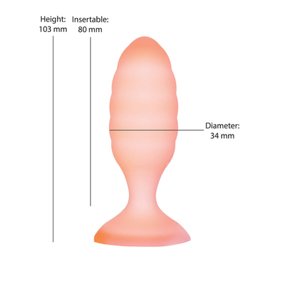 Softies - 4-in Silicone Anal Plug Orange