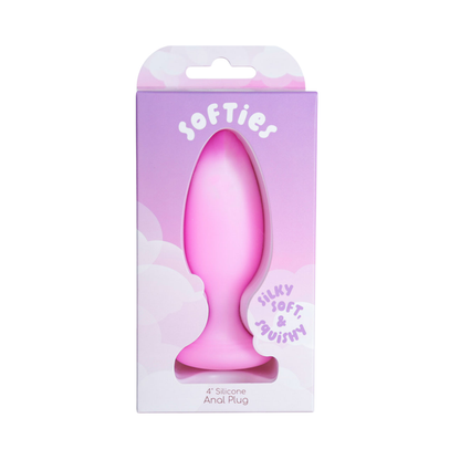 Softies - 4-in Silicone Anal Plug Pink