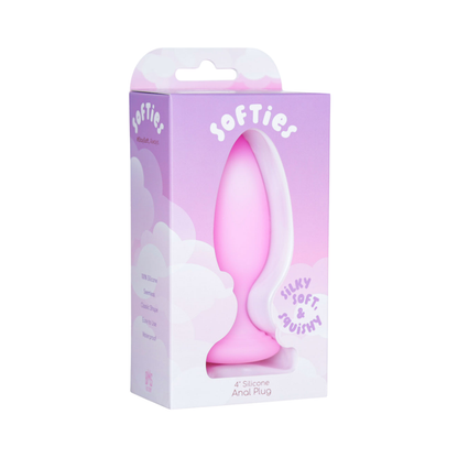 Softies - 4-in Silicone Anal Plug Pink