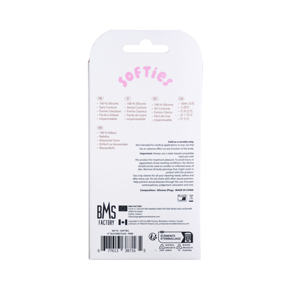 Softies - 4-in Silicone Anal Plug Pink