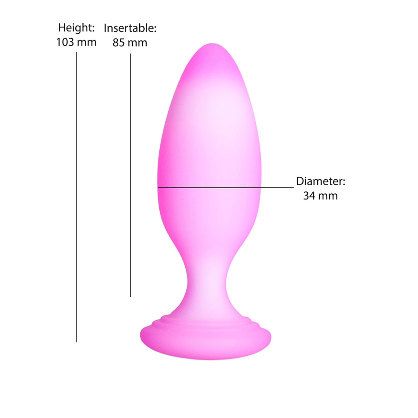 Softies - 4-in Silicone Anal Plug Pink