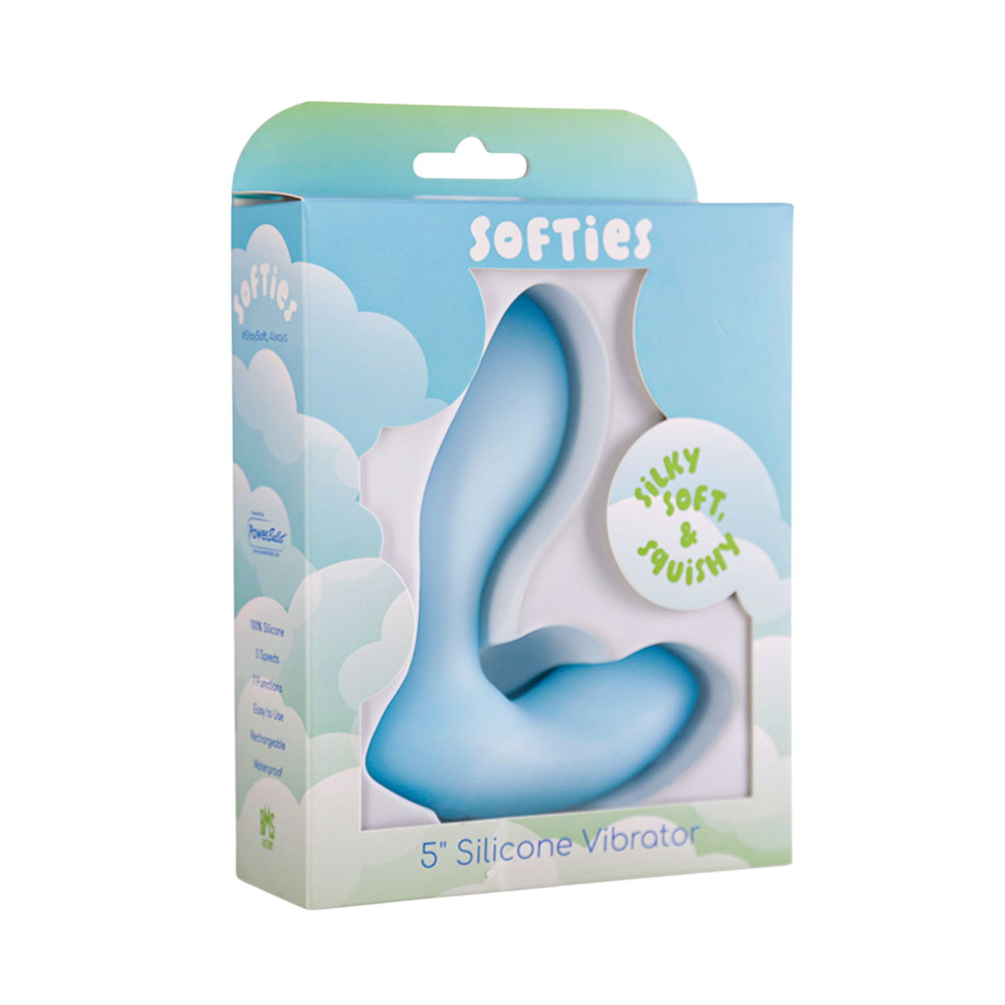 Softies - 5-in Silicone Dual Function Vibrator