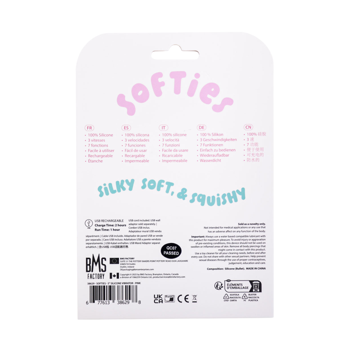 Softies - 5-in Silicone Dual Function Vibrator