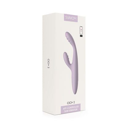 Svakom - Cici+ 2 App-controlled Slim Rabbit Vibrator Pastel Lilac