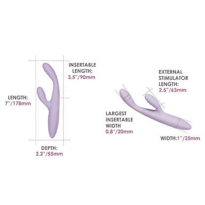 Svakom - Cici+ 2 App-controlled Slim Rabbit Vibrator Pastel Lilac