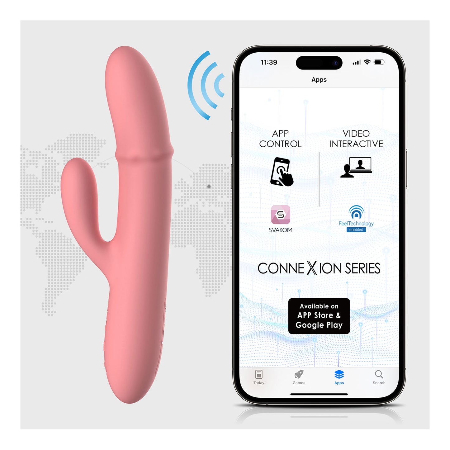 Svakom - Mora Neo App-controlled Thrusting Rabbit Vibrator
