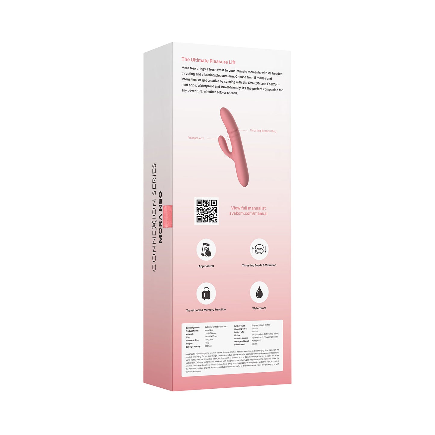 Svakom - Mora Neo App-controlled Thrusting Rabbit Vibrator