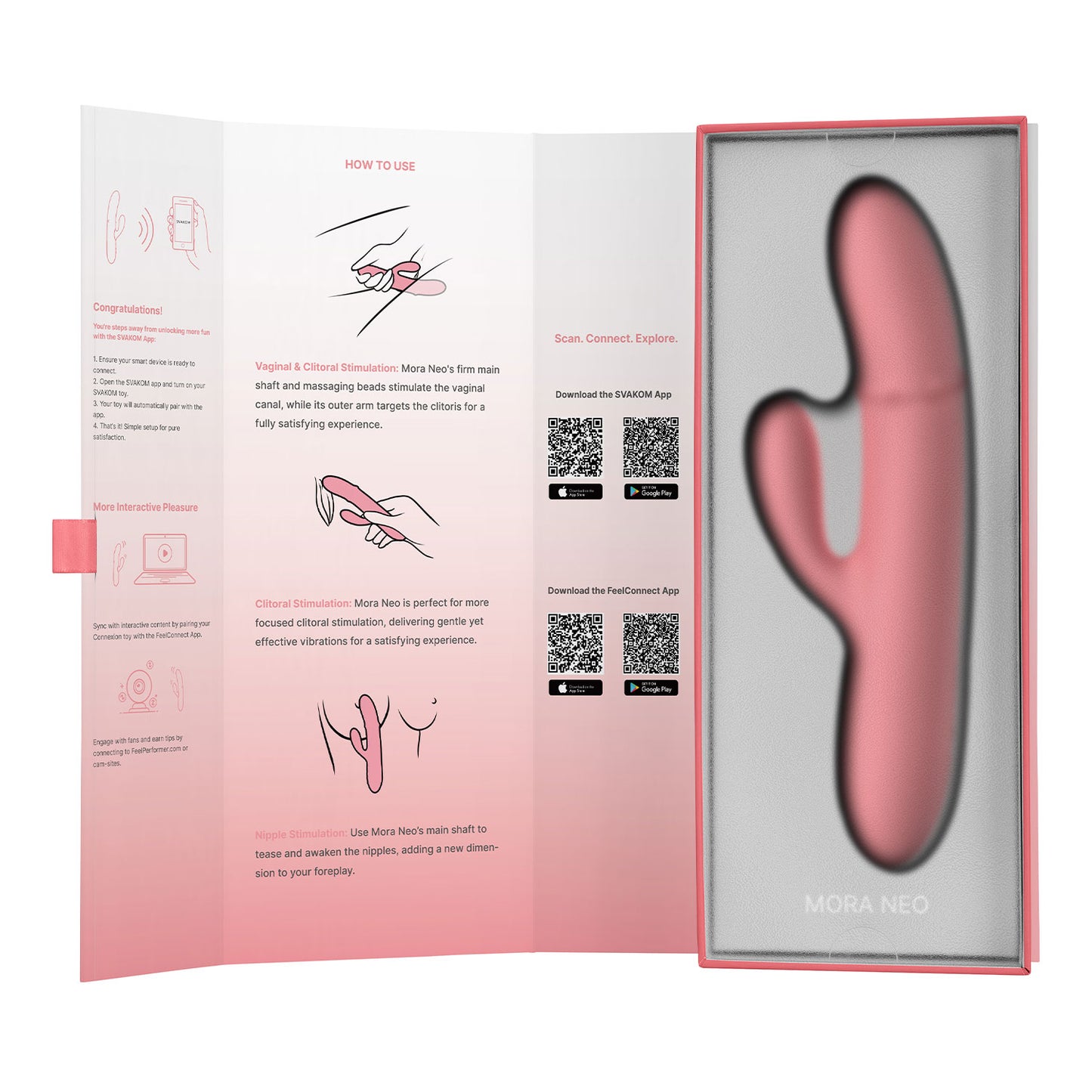 Svakom - Mora Neo App-controlled Thrusting Rabbit Vibrator