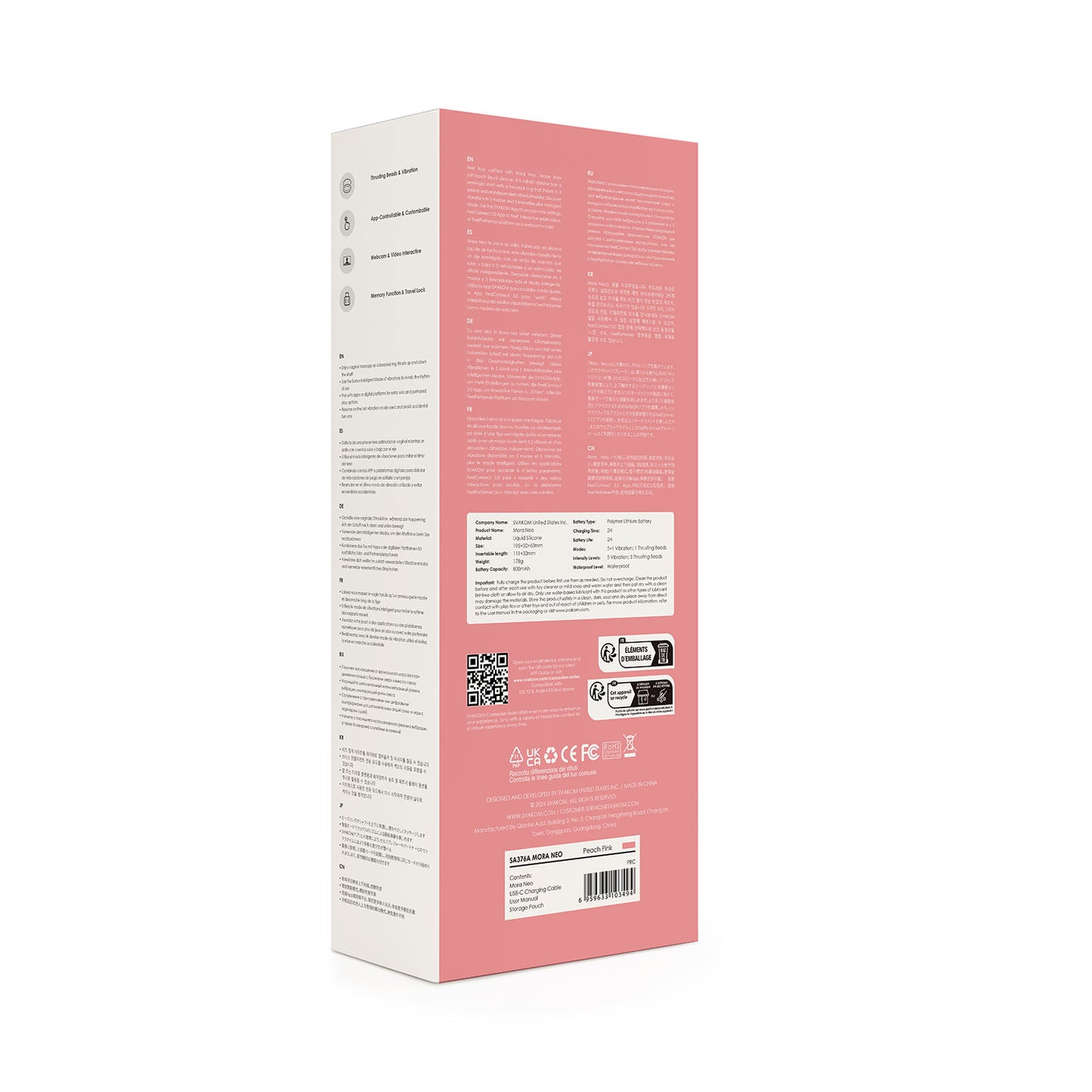 Svakom - Mora Neo App-controlled Thrusting Rabbit Vibrator