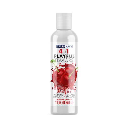 Swiss Navy - 4 in 1 Playful Flavors Poppin Wild Cherry Warming Lubricant 30ml