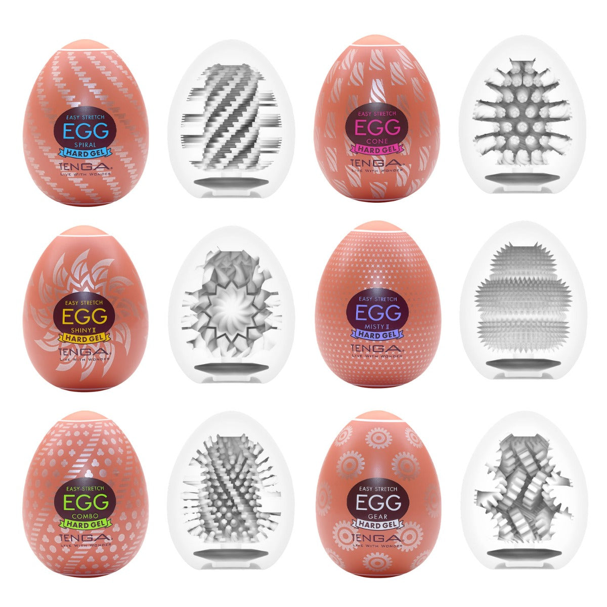 Tenga - Egg Spiral Hard Gel Edition Discreet Masturbator