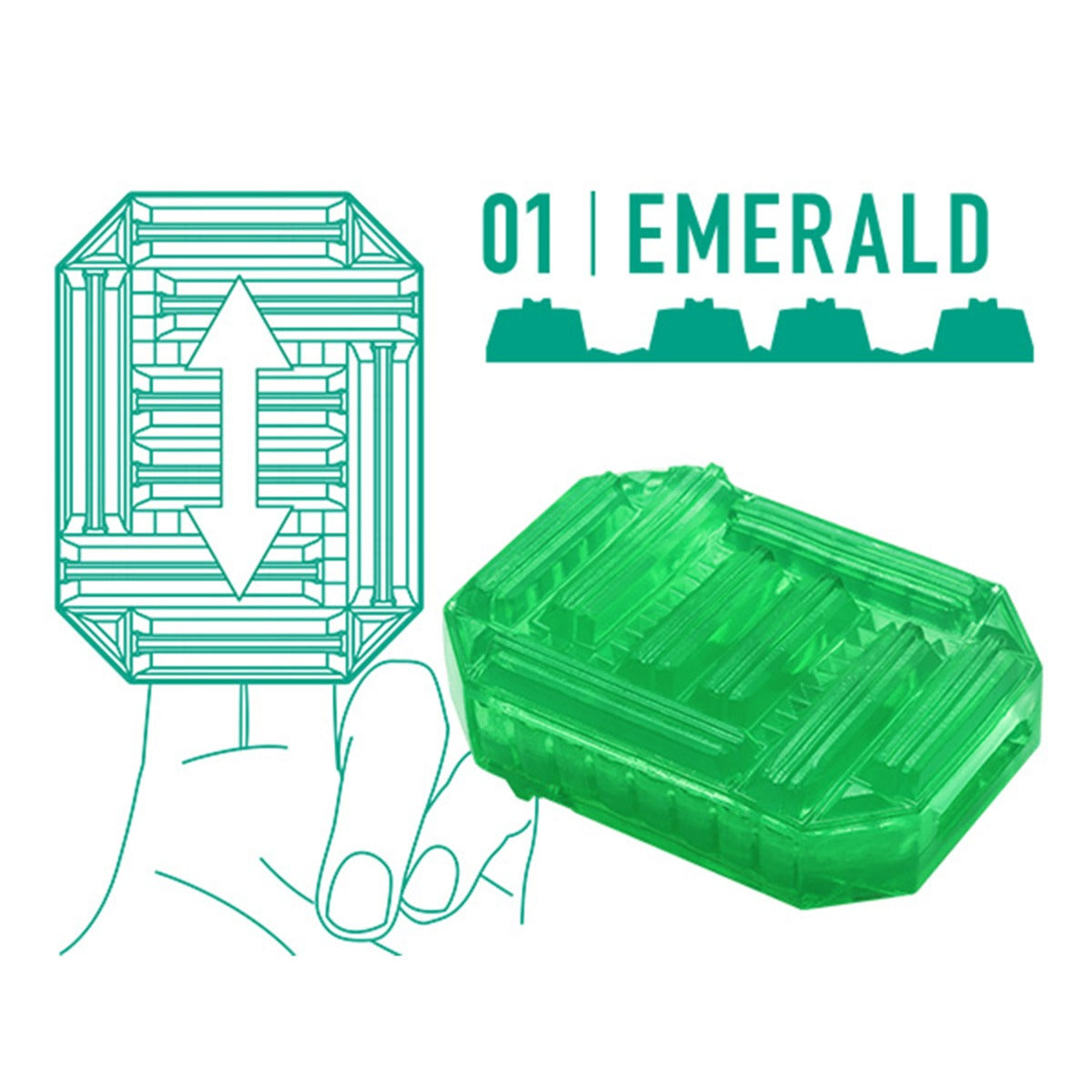 Tenga - Uni Unisex & Universal Masturbator for Men and Women Emerald