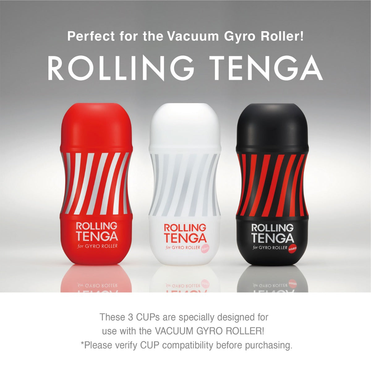 Tenga - Vacuum Gyro Roller Rechargeable Male Masturbator + Rolling Cup