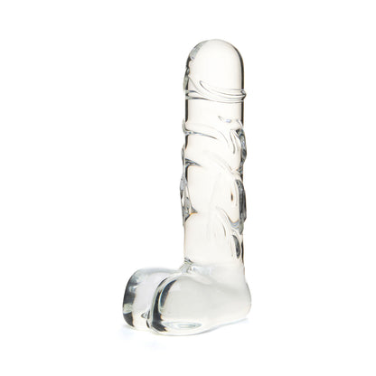 Geisha's Gems - 5.9-inch G-spot Glass Dildo with Balls