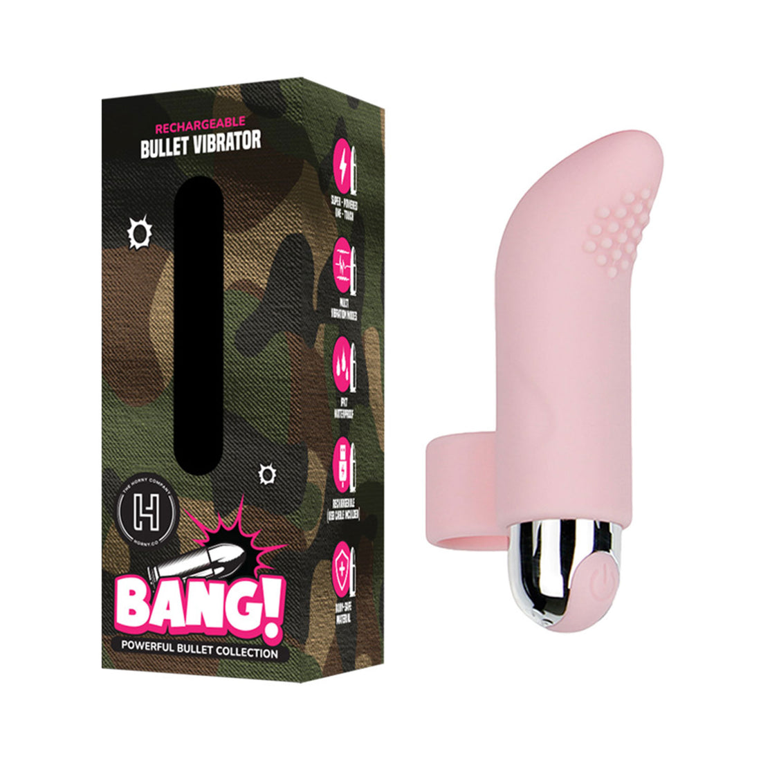 The Horny Company - Bang! Rechargeable Finger Bullet Vibrator Pink | Available at Pink Lifestyle