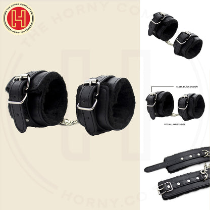 The Horny Company - Black Dragon Bondage Wrist Cuffs Black