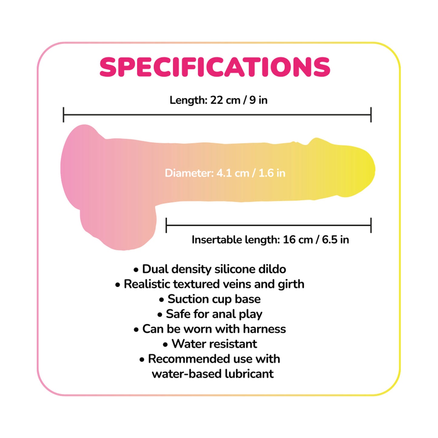 The Horny Company - Damn Realistic Cock 6.5" Remote-Controlled Rotating and Vibrating Dual Density Silicone Dildo Pinkie Sparkle