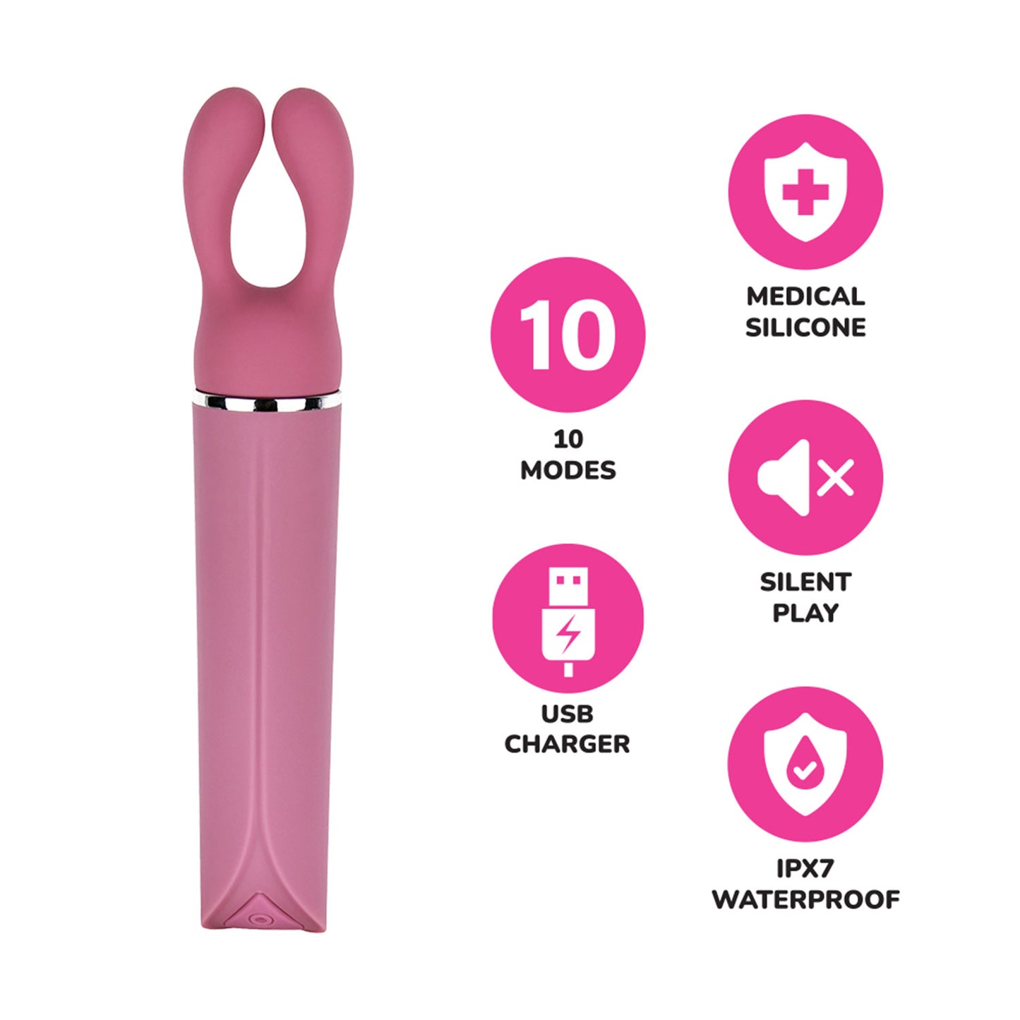 The Horny Company - Funky Fantasy Changeable Headgear Rechargeable Magic Wand Vibrator